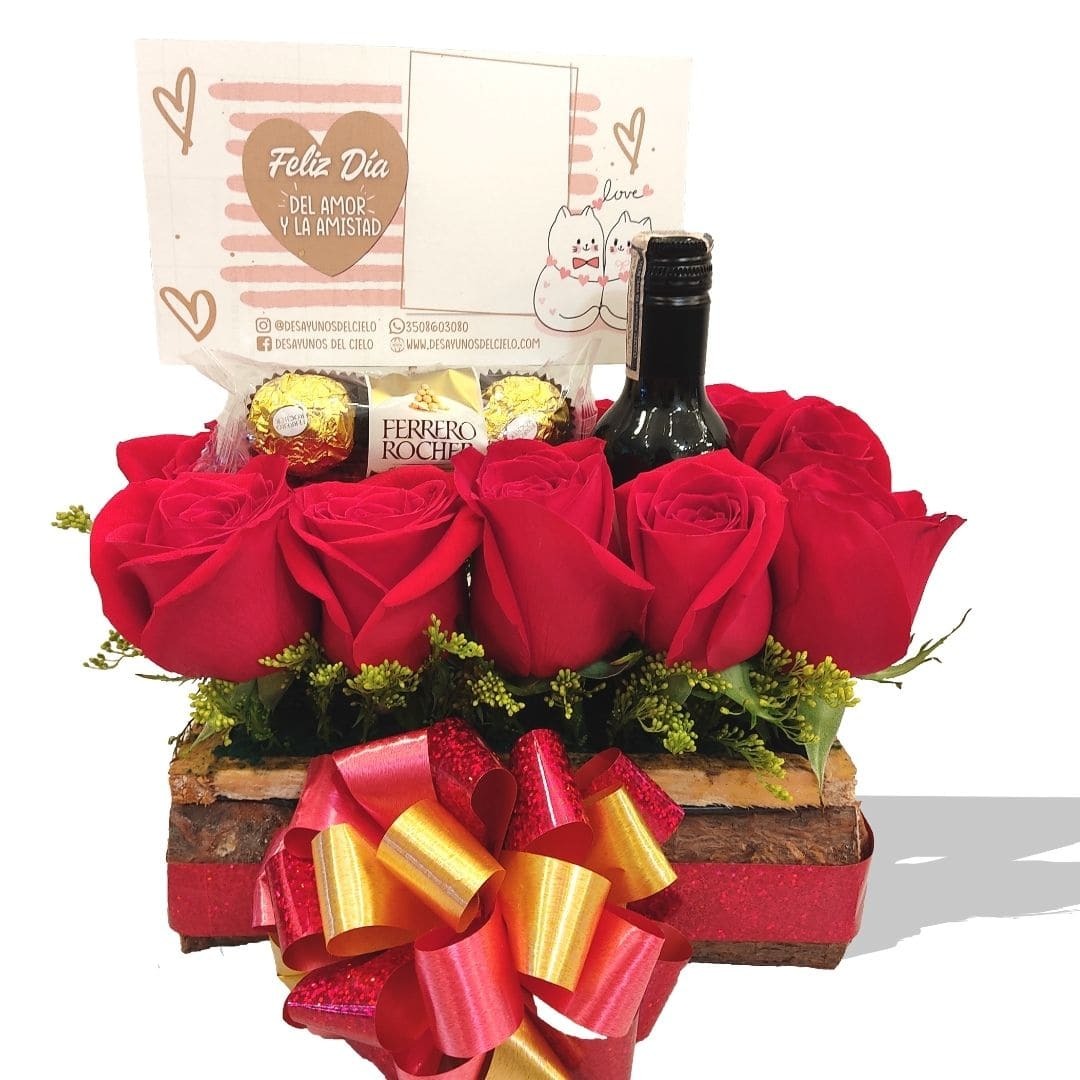 Caja de Rosas Rustica