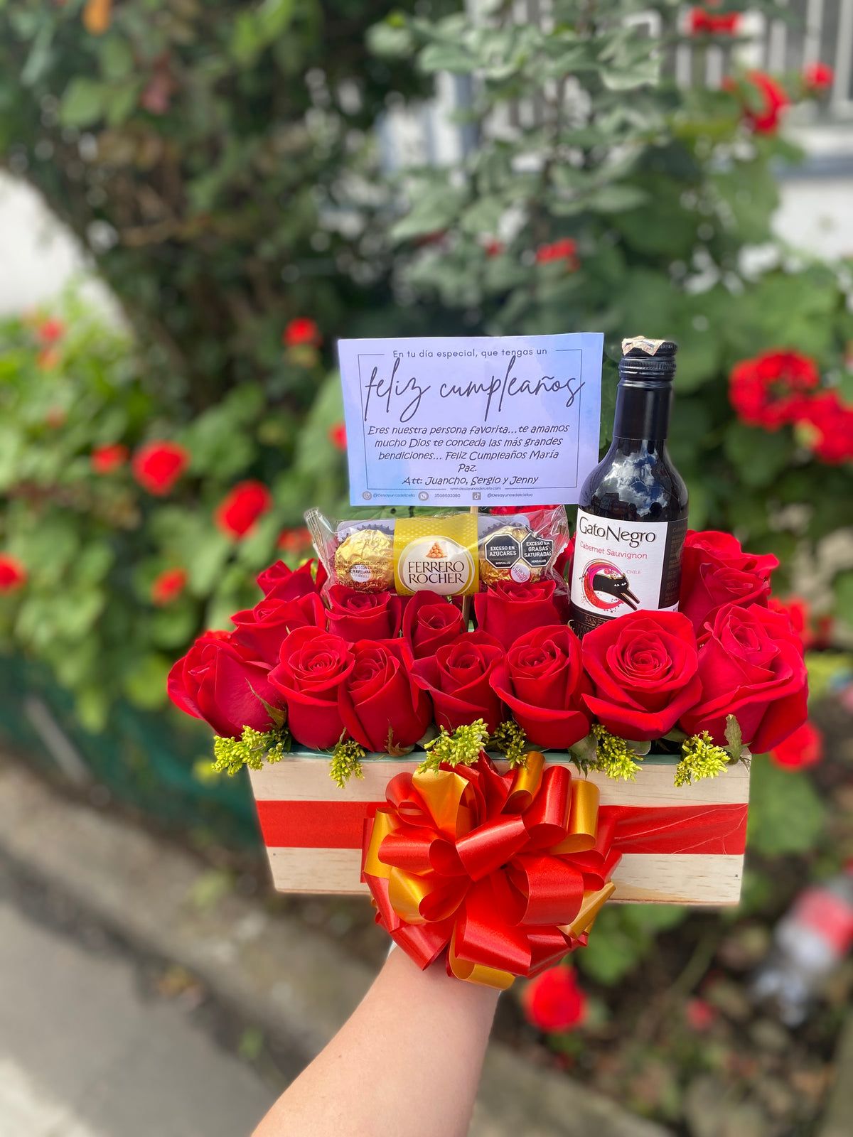 Caja de Rosas Rústica