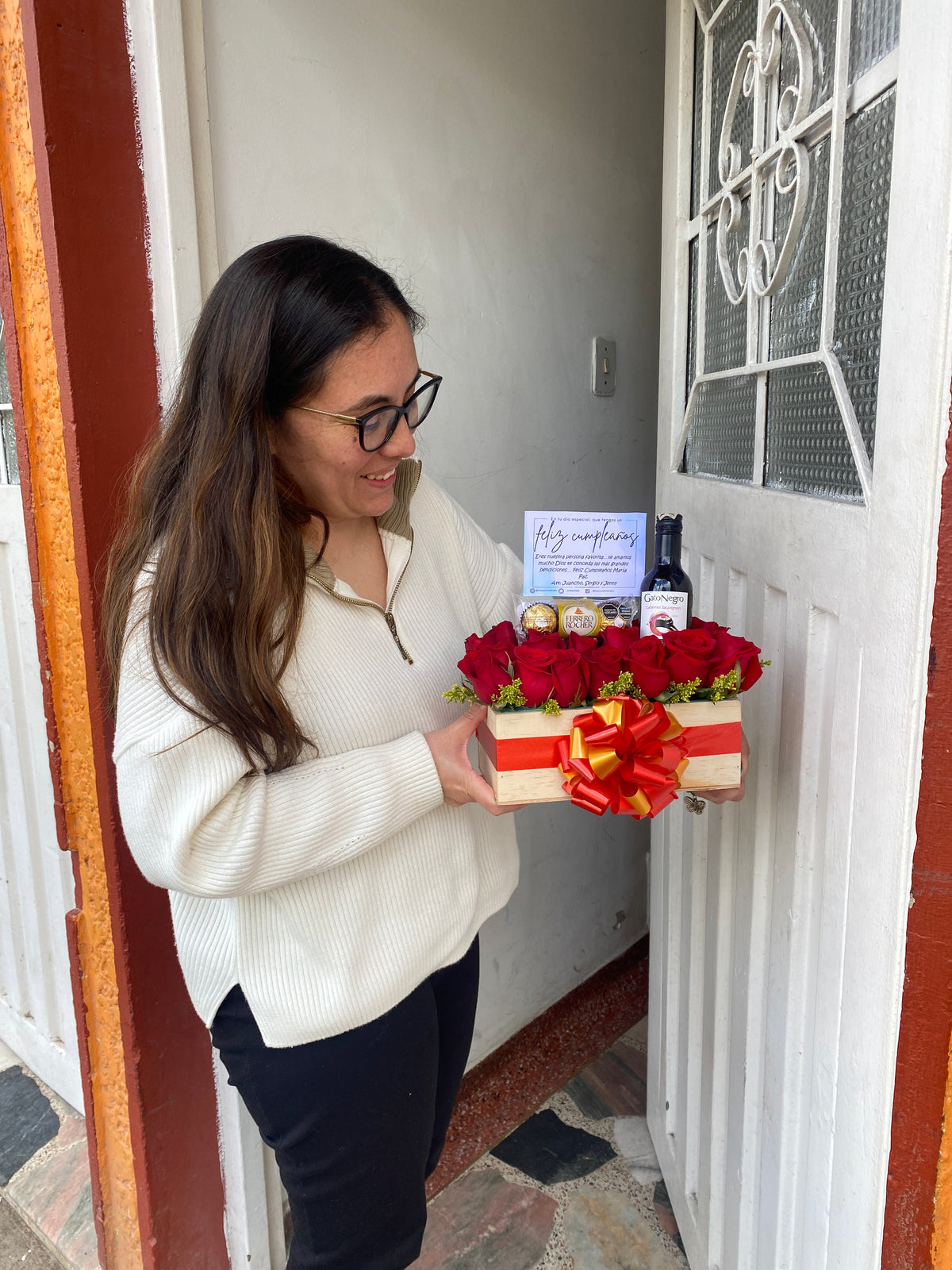 Caja de Rosas Rústica
