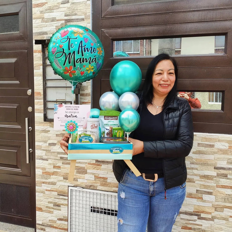 Arreglo con globos para mamá, entrega