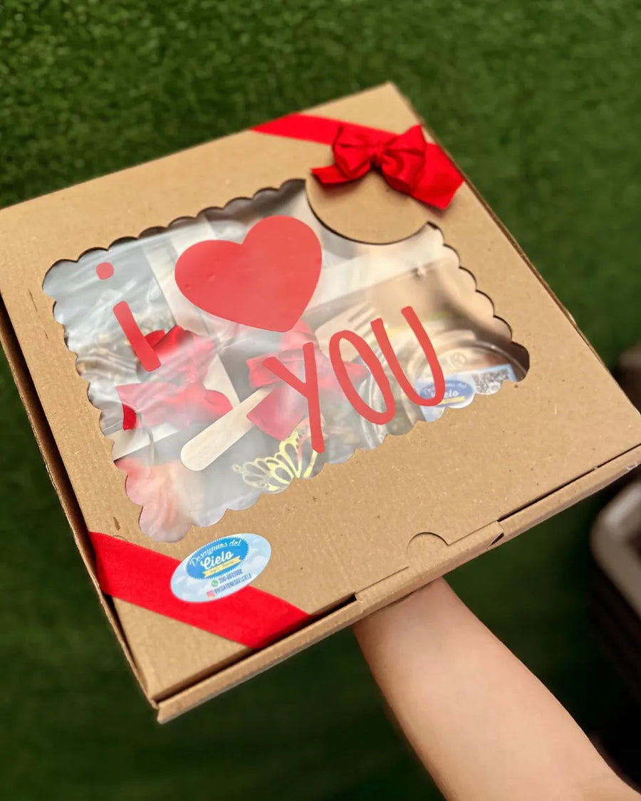 Caja I love you, detalle de mensaje